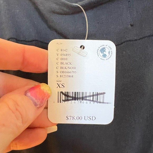 Free People Beach Black dress xs NWT - Picture 8 of 15